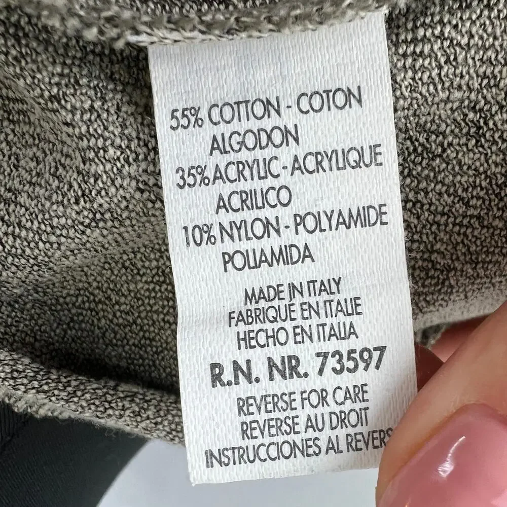 Raffi Linea Uomo Heather Beige Sweater Cotton Blend Crew Neck Size X-Large XL